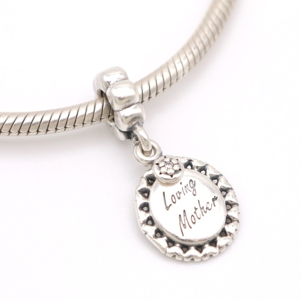 Authentic PANDORA Loving Mother Dangle Charm - 791127CZ